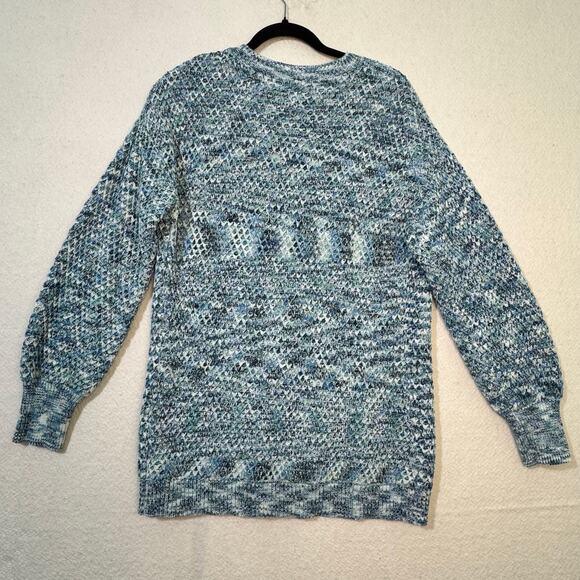 Isabel Maternity by Ingrid & Isabel Blue Space Dye Texture Knit Sweater Medium - Picture 4 of 6